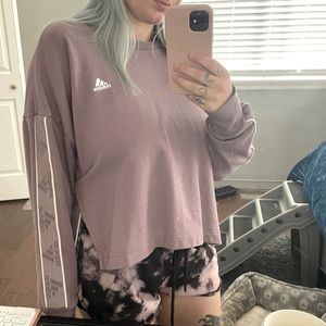 Brand new purple crop top Nike sweatshirt